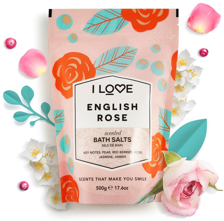Соль для ванны "Английская роза" - I Love English Rose Bath Salt — фото N1