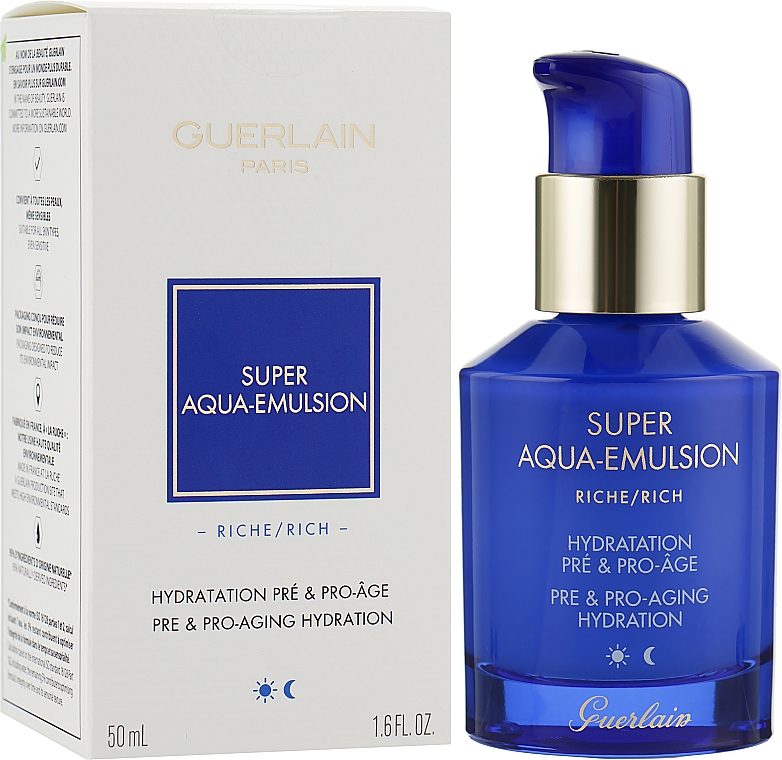 Насичена зволожувальна емульсія для зрілої шкіри і попередження старіння - Guerlain Super Aqua Rich Emulsion — фото N2