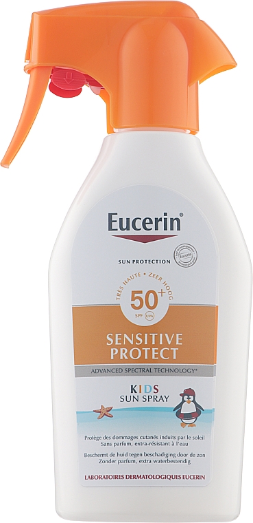 Сонцезахисний спрей для дітей - Eucerin Kids Sun Spray Sensitive Protect SPF 50+ — фото N1