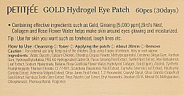 Гидрогелевые патчи для глаз с золотым комплексом +5 - Petitfee & Koelf Gold Hydrogel Eye Patch  — фото N5
