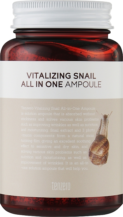 Ампульная сыворотка с экстрактом слизи улитки - Tenzero Vitalizing Snail Ampoule  — фото N1