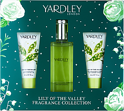 Духи, Парфюмерия, косметика УЦЕНКА Yardley Lily Of The Valley - Набор (edt/50ml + b/lot/30ml + sh/gel/30ml) *