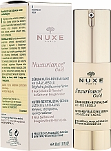 Духи, Парфюмерия, косметика Восстанавливающая сыворотка для лица - Nuxe Nuxuriance Gold Nutri-Revitalizing Serum