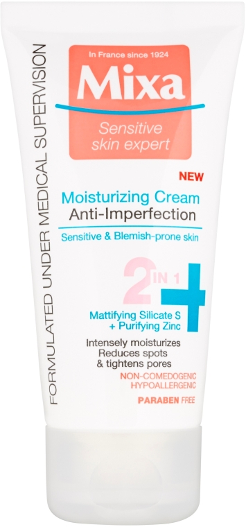 УЦІНКА Крем проти недоліків шкіри - Mixa Sensitive Skin Expert 2in1 Cream*