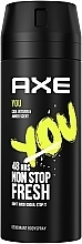 Духи, Парфюмерия, косметика Дезодорант-аэрозоль "You" для мужчин - Axe Deodorant Bodyspray