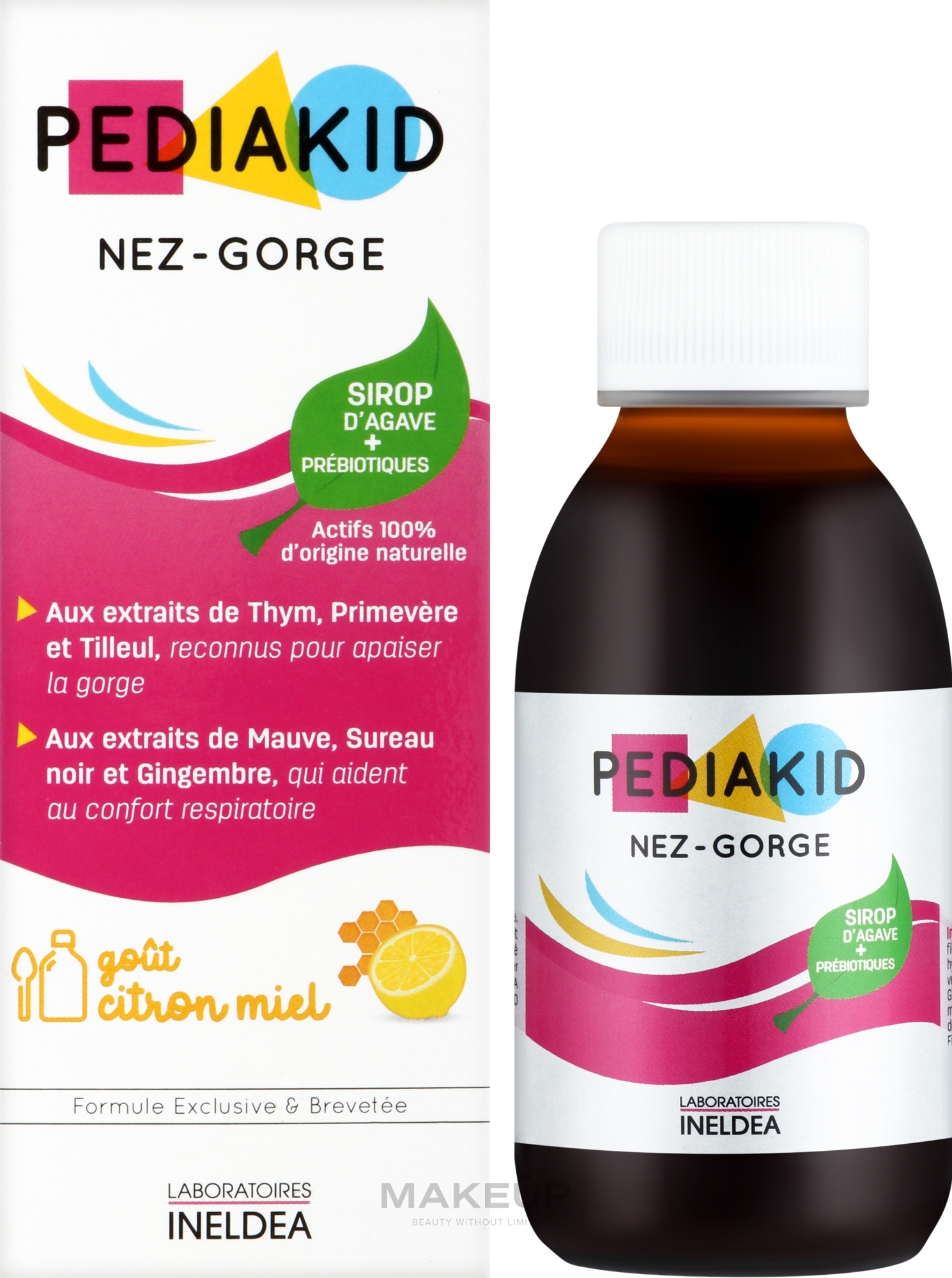 Сироп для носа и горла: Очищение и снятие воспаления - Pediakid Nez-Gorge Sirop — фото 125ml