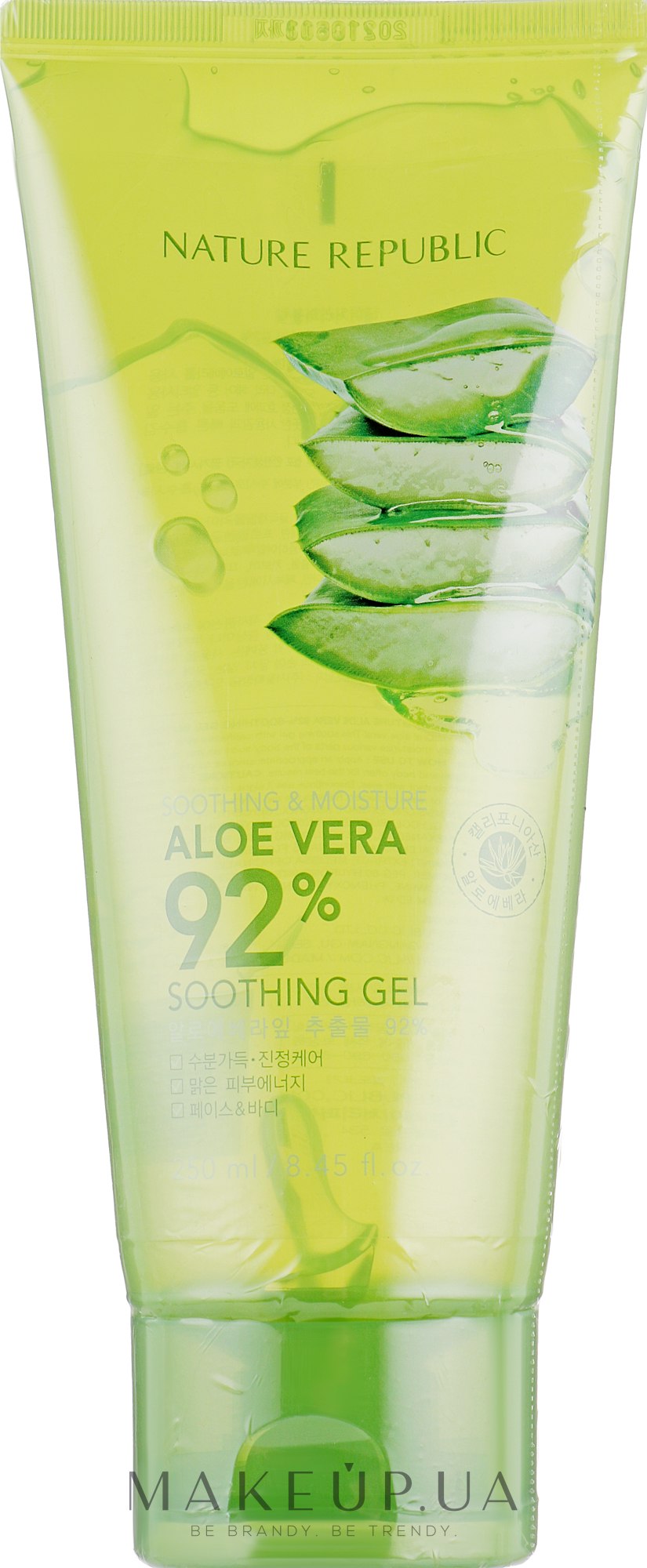 Гель для обличчя і тіла, туба - Nature Republic Soothing & Moisture Aloe Vera 92% Soothing Gel — фото 250ml