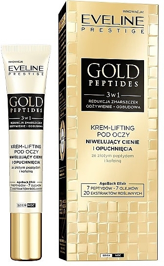 Крем-лифтинг для области вокруг глаз - Eveline Cosmetics Gold Peptides — фото N1