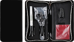 Ножиці для стрижки волосся, чорний лакований чохол - Olivia Garden PrecisionCut 5.0 — фото N2