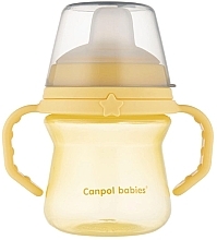 Кружка тренировочная с силиконовым носиком "FirstCup", 150 мл, желтая - Canpol Babies — фото N1