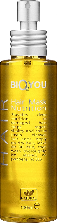 Маска для волос "Питательная" - Bio2You Natural Hair Mask — фото N1