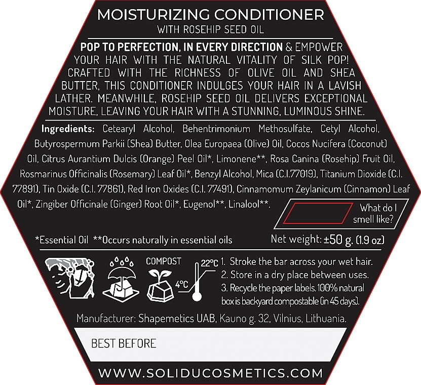 Твердый кондиционер - Solidu Silk Pop Conditioner Bar — фото N5