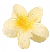 Парфумерія, косметика Заколка-краб для волосся "Квітка", жовте омбре - Ecarla