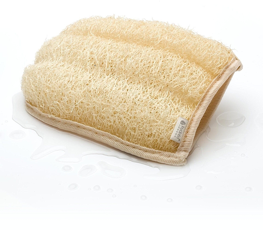 Массажная рукавица из люфы и хлопка - Hydrea London Organic Egyptian Loofah SPA Mitt — фото N4