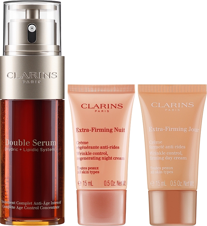 Набор - Clarins Double Serum & Extra-Firming Set (ser/50ml + cr/2x15ml) — фото N2