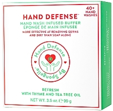 Пінна багаторазова губка для рук - Spongelle Hand Defense Refresh Green — фото N2