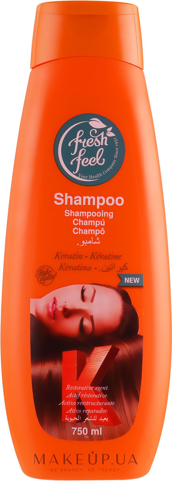 Шампунь для волосся "Кератин" - Fresh Feel Keratin Shampoo — фото 750ml