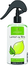 Парфумерія, косметика Ароматичний спрей для дому - Lorinna Paris Lemon & Mint Scented Ambient Spray