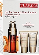 Духи, Парфюмерия, косметика Набор - Clarins Double Serum & Nutri-Lumiere (ser/50ml + cr/2x15ml)