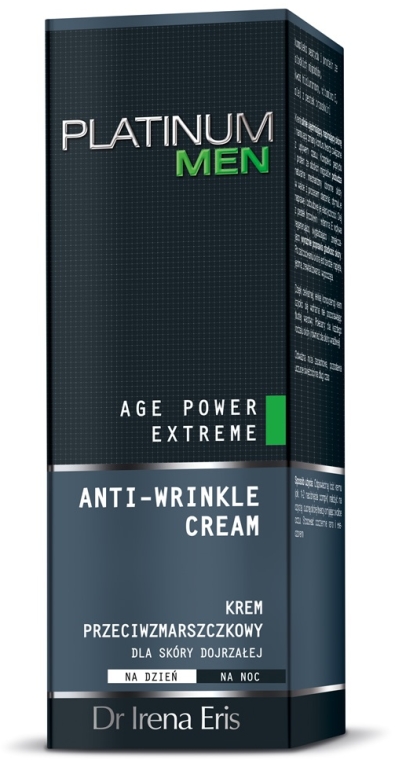 Крем против морщин - Dr Irena Eris Platinum Men Age Power Extreme Anti-wrinkle Cream — фото N1