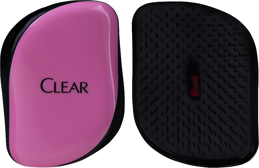 Расческа для волос, черно-розовая - Clear — фото N1