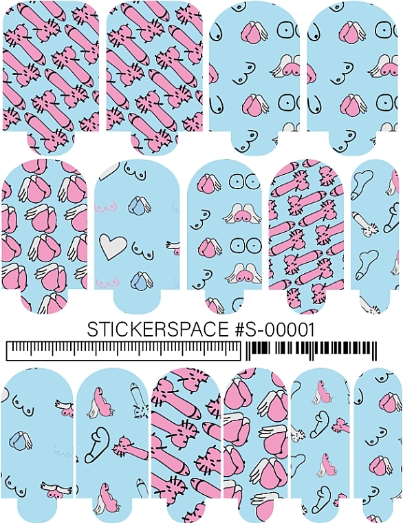 Дизайнерские наклейки для ногтей "Wraps S-00001" - StickersSpace — фото N1