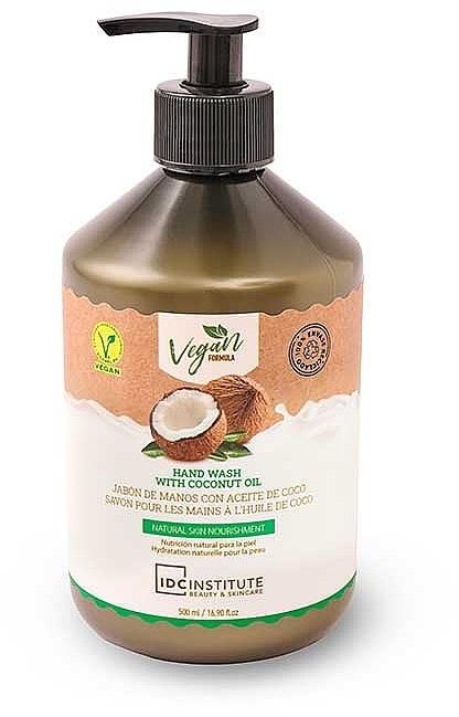Рідке мило "Кокос" - IDC Institute Hand Soap Vegan Formula Coconut Oil — фото N1