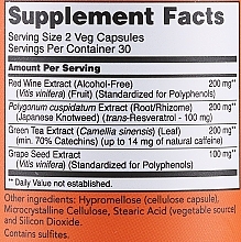 Ресвератрол натуральный, антиоксидант 50 mg - Now Foods Natural Resveratrol — фото N3