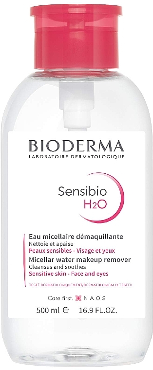 Мицеллярный лосьон с дозатором - Bioderma Sensibio H2O Micellaire Solution — фото N2