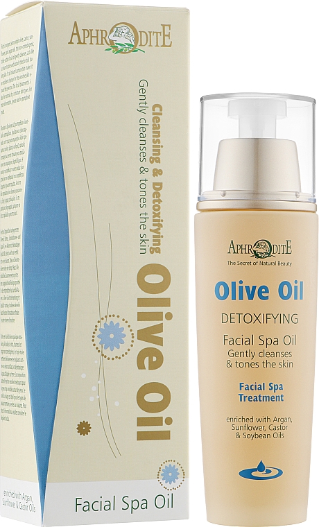Очищающее оливковое масло для лица - Aphrodite Olive Oil Cleansing & Detoxifying Facial Spa Oil — фото N2