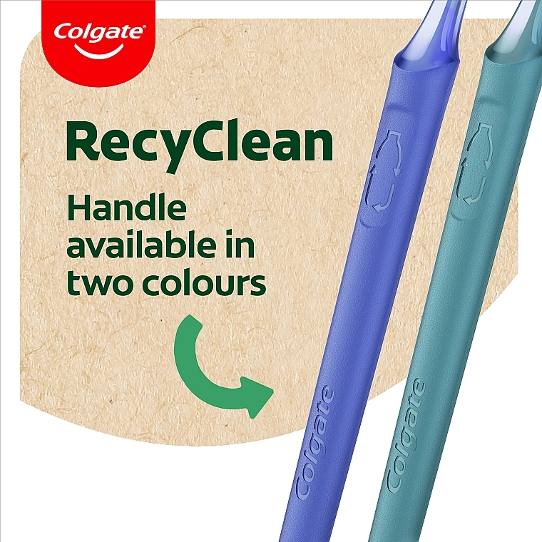 Зубна щітка, придатна для вторинної переробки, сіро-біла - Colgate RecyClean Soft — фото N9