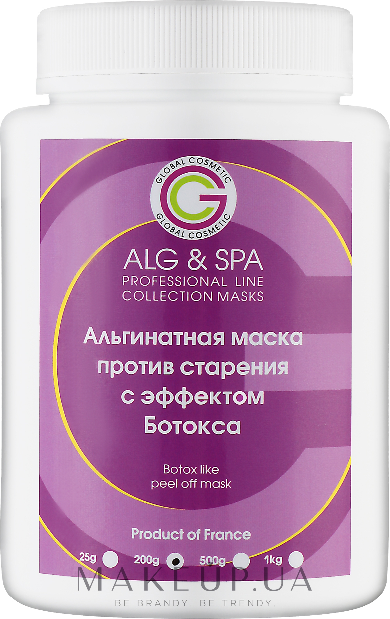 Альгинатная маска против старения кожи лица с эффектом Ботокса - ALG & SPA Professional Line Collection Masks Botox Like Peel Off Mask — фото 200g