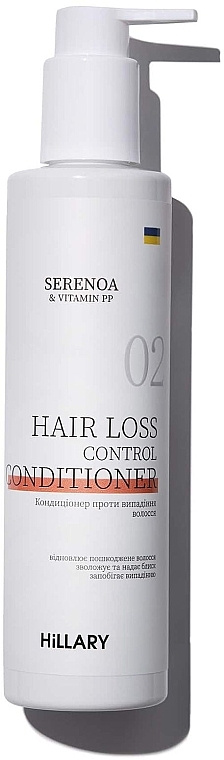 Набір "Комплекс проти випадання волосся" - Hillary Serenoa Vitamin РР Hair Loss Control (cond/250ml + shamp/250ml + h/mask/200m) — фото N4