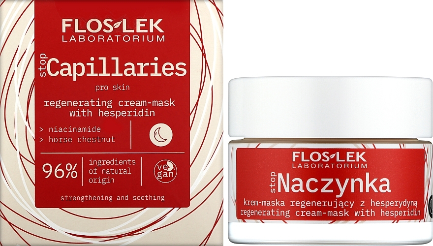 Нічна крем-маска з гесперидином - Floslek Stop Capillary Regenerating Cream-Mask With Hesperidin For The Night — фото N2