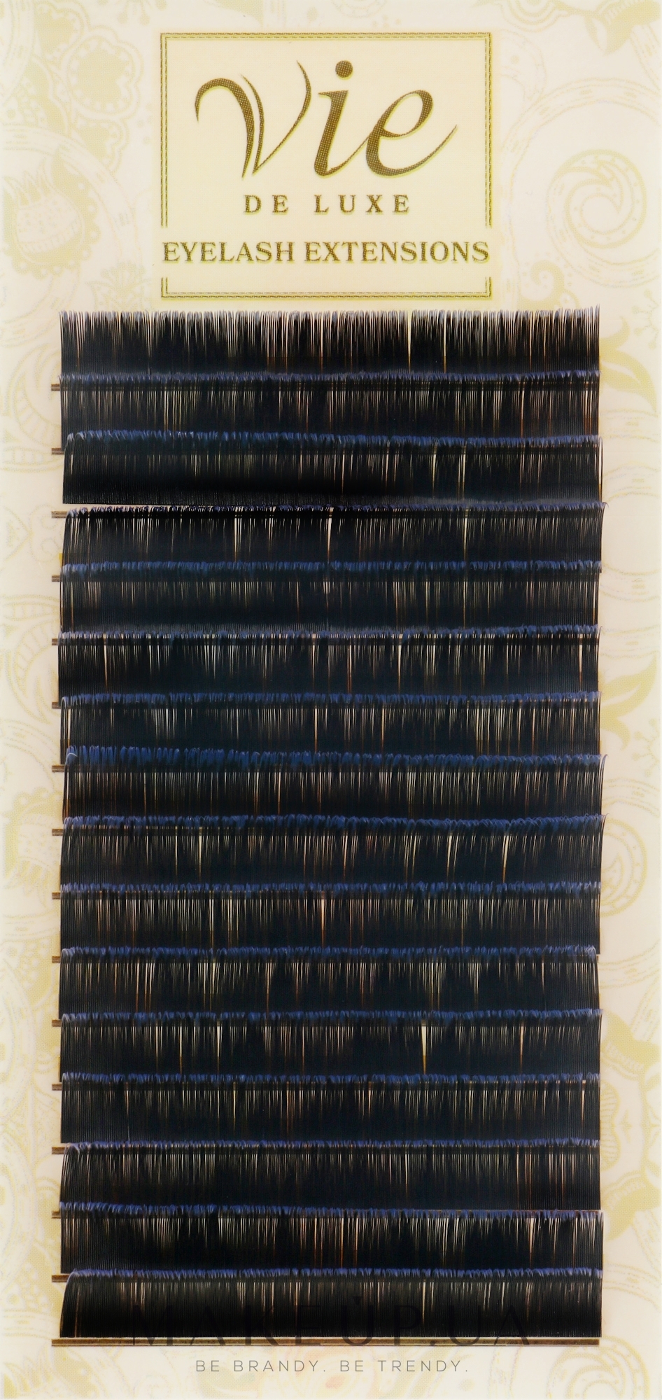Ресницы в ленте черно-синие B 0,15/10 - Vie de Luxe — фото 1уп