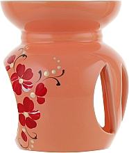 Аромалампа "Тыква" персиковая с красными цветами - Flora Secret — фото N2