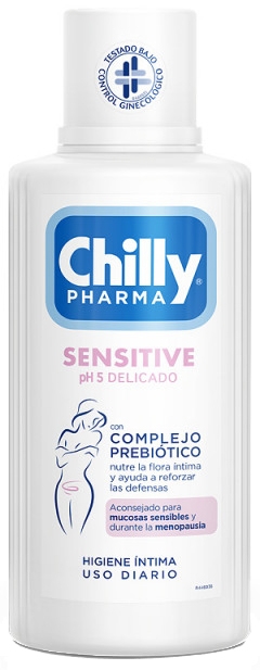 Средство для интимной гигиены pH 5.0 - Chilly Pharma Senetive pH 5.0 Intimate Cleanser — фото N1