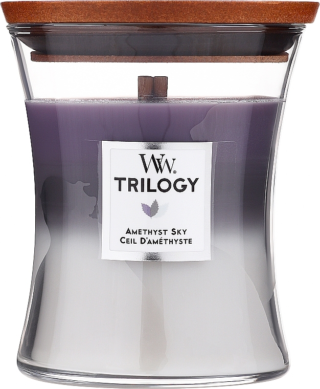 Ароматическая свеча - Woodwick Trilogy Hourglass Candle Amethyst Sky — фото N2