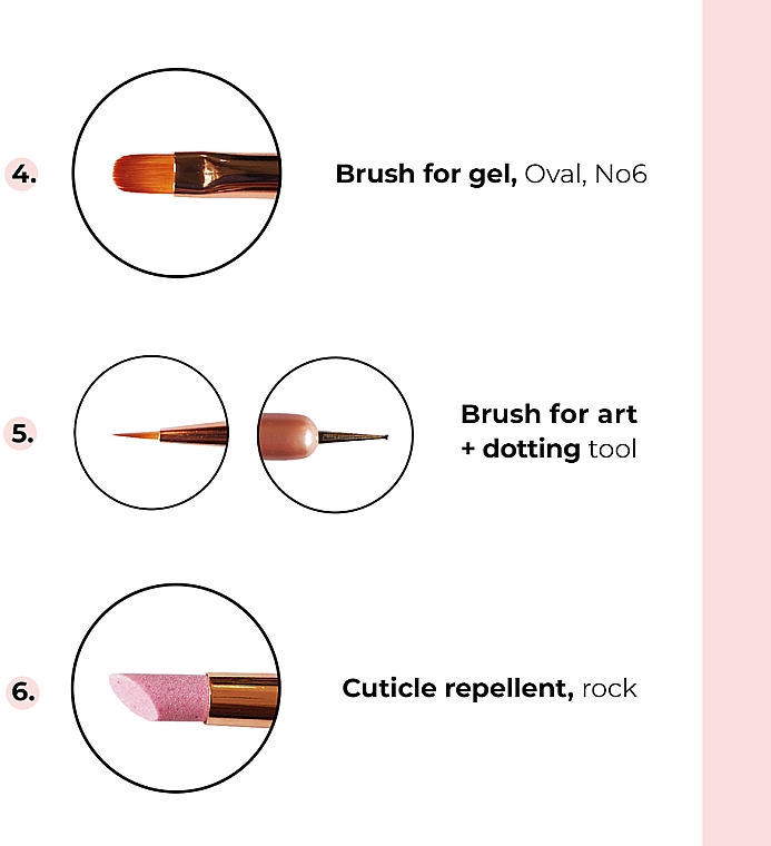 Пензлик для гелю подвійного використання - Sincero Salon Art + Dots Double Use Brush — фото N6