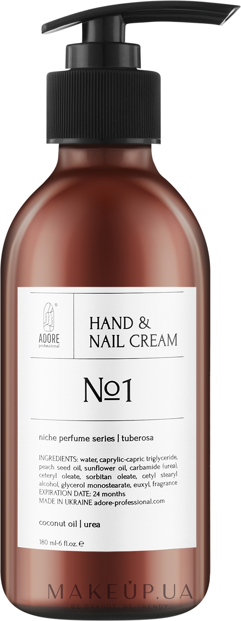 Крем для рук и ногтей №1 - Adore Professional Hand & Nail Cream Niche Perfume Tuberosa — фото 180ml
