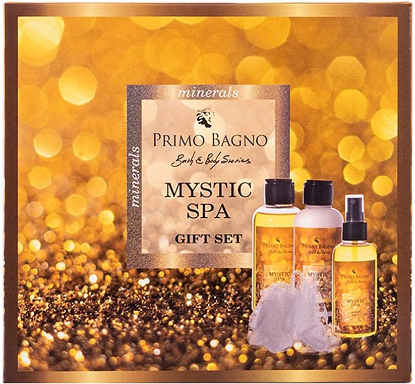 Набор - Primo Bagno Mystic Spa (b/lot/140ml + b/wash/140ml + b/mist/140ml + sponge/1pcs) — фото N1