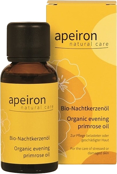 Органическое масло вечерней примулы - Apeiron Organic Evening Primrose Oil — фото N1