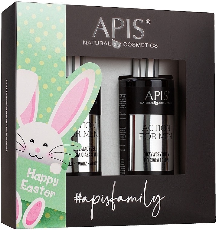 Набір - APIS Professional Happy Easter Action For Men (h/cr/300ml + sh/gel/300ml) — фото N1