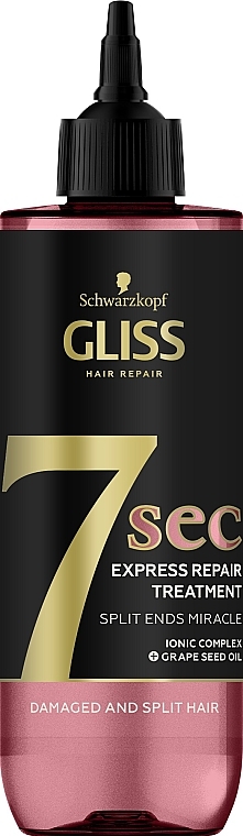 Экспресс-маска 7 секунд для поврежденных и посеченных волос - Schwarzkopf Gliss 7sec Split Ends Miracle