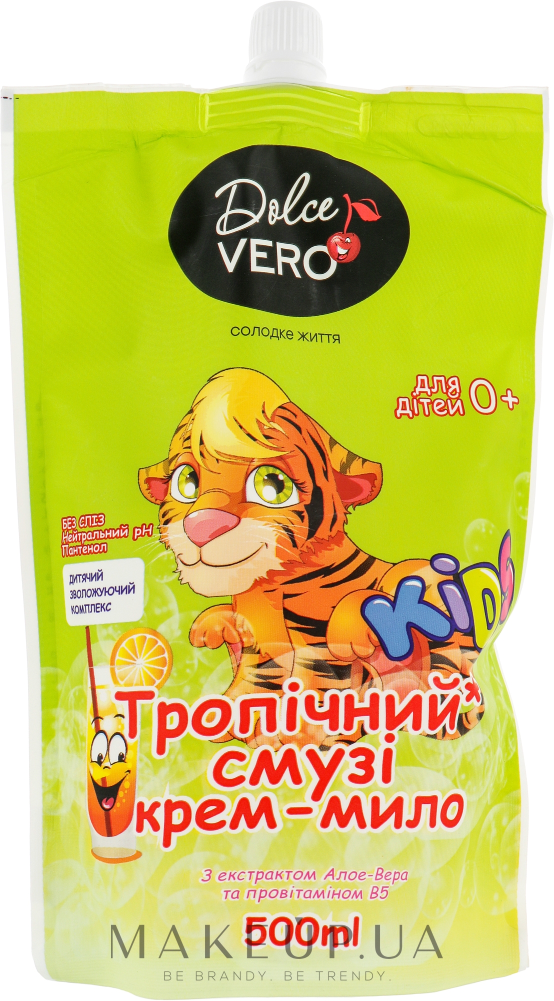 Крем-мило для дітей "Тропічний смузі" - Dolce Vero (дой-пак) — фото 500ml
