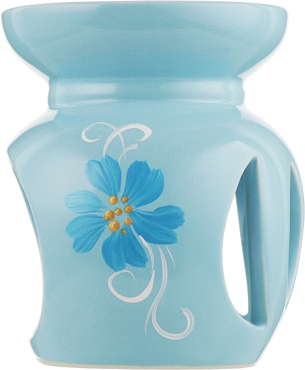Аромалампа "Тыква" голубая с цветком - Flora Secret — фото N2