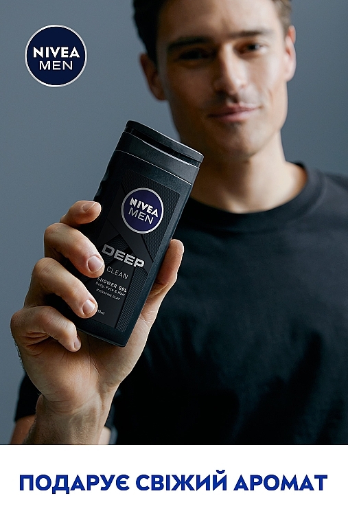 Гель для душу для тіла, обличчя та волосся - NIVEA MEN Deep Clean Shower Gel — фото N8
