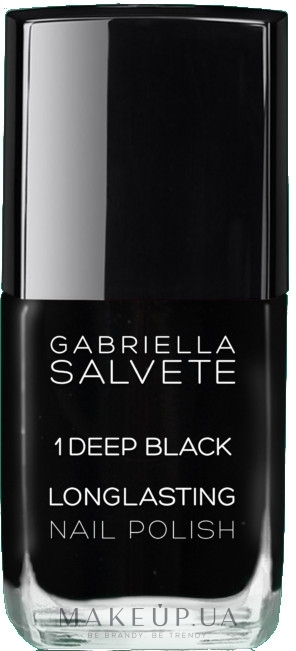 Лак для ногтей - Gabriella Salvete Long Lasting Nail Polish — фото 01 - Deep Black