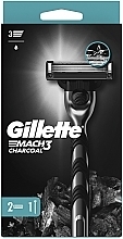 Бритвенный станок с 2 сменными кассетами - Gillette Mach3 Charcoal  — фото N3