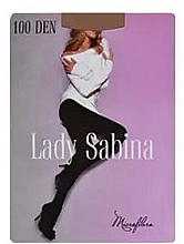 Колготки жіночі "3D Microfibra" 100 Den, beige - Lady Sabina — фото N1